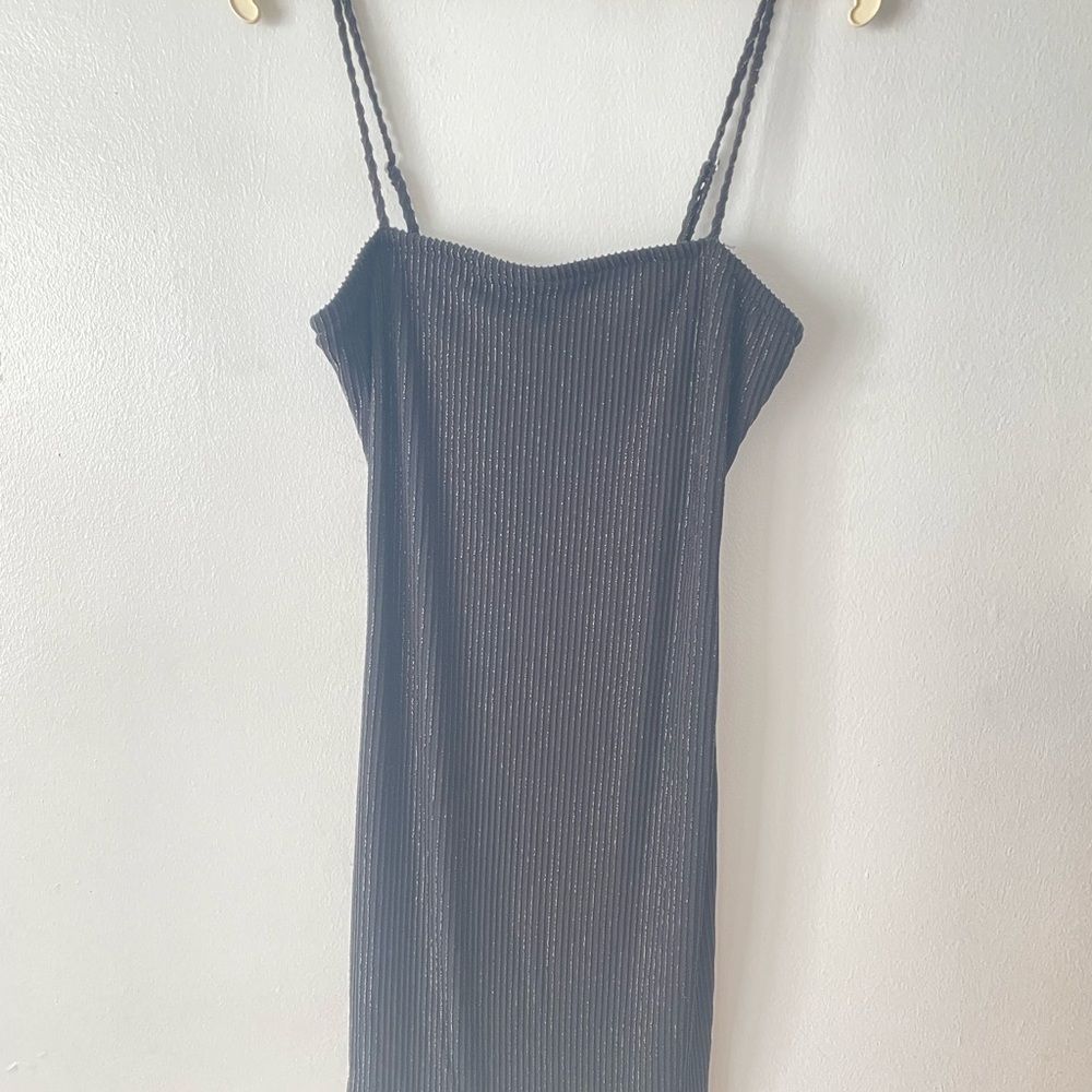 Forever21 Black metallic Bodycon mini dress Small